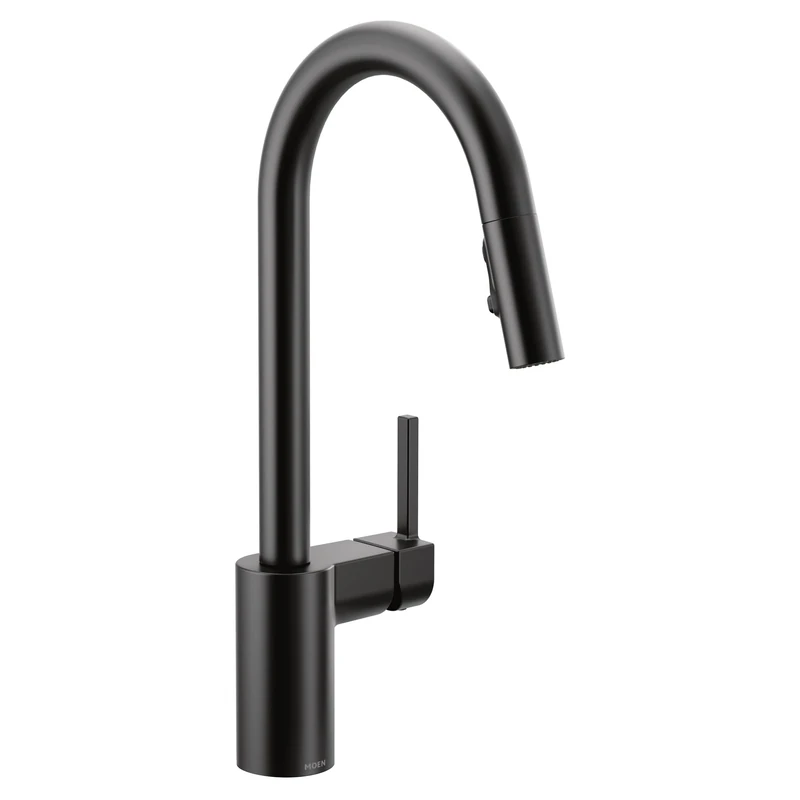 Moen 7565BL Align One-Handle High Arc Pulldown Kitchen Faucet, Matte Black