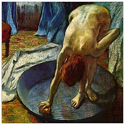 ArtPlaza Degas Edgar-The Tub Decorative Panel, Wood, Multi-Colour, 70 x 1.8 x 70 cm