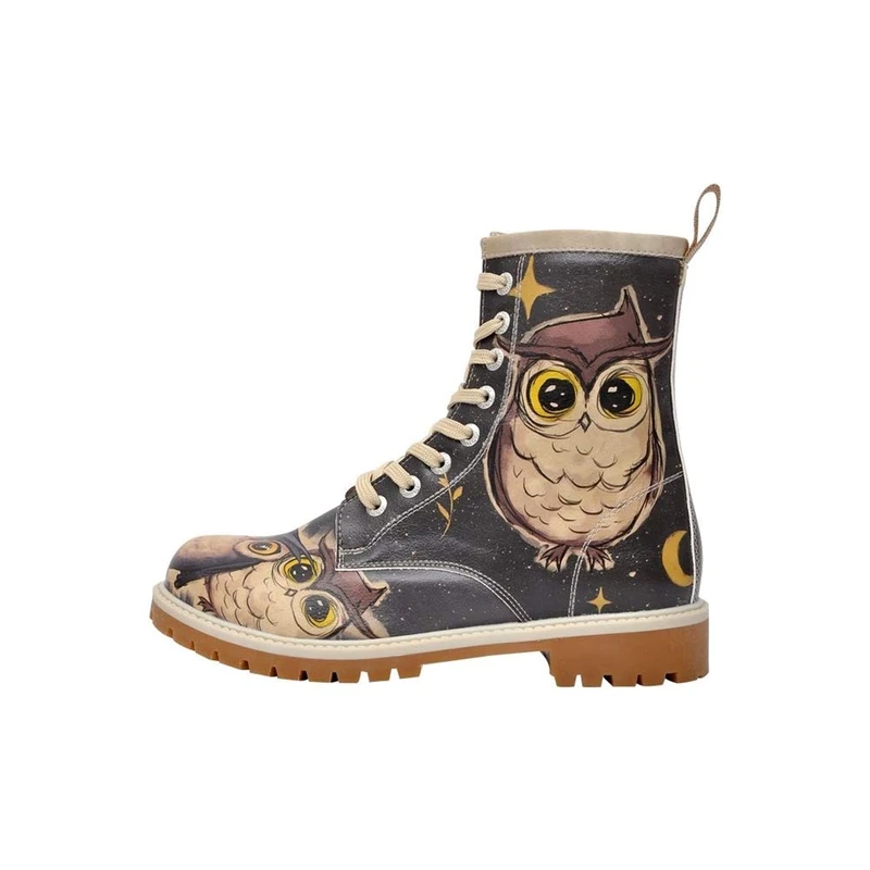 DOGO Owls Family Women Casual Boots 6 UK Multicolor