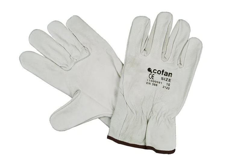 CoFan 11000091 – 9BL – Pack of 12 Leather Cowhide Gloves (T-9) Grey