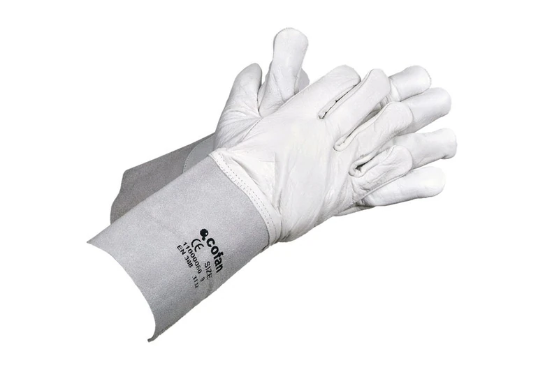 CoFan 11000080 – 10BL – Pack of 12 Leather Cowhide Gloves with Sleeves T-10 (13 cm)