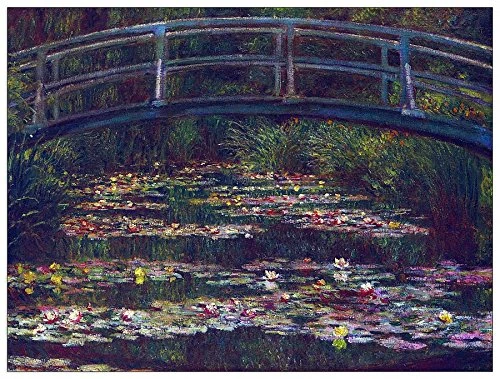 ArtPlaza Monet Claude-Water Lily Pond V Decorative Panel, Wood, Multi-Colour, 80 x 1.8 x 60 cm