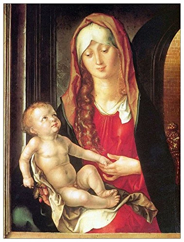 ArtPlaza Albrecht Durer-The Virgin and Child before an archway Decorative Panel, Wood, Multi-Colour, 60 x 1.8 x 80 cm