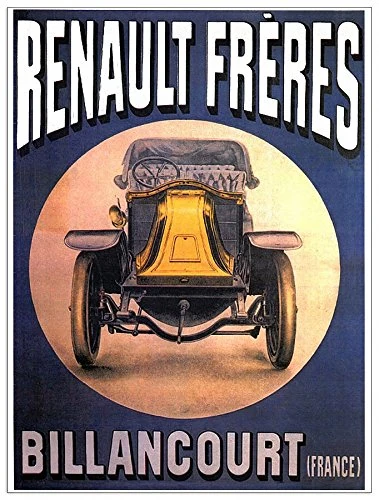 ArtPlaza Art Studio-Renault Freres Decorative Panel, Wood, Multi-Colour, 60 x 1.8 x 80 cm