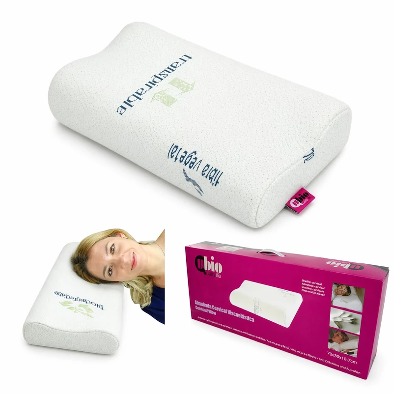 Queraltó Memory Foam and Anatomical 50 Cervical Pillow, Size: 50 x 30 x 10 cm - Image 1