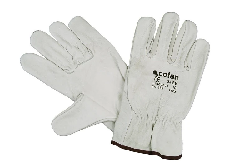 CoFan 11000091 – 7 Pack of 12 Leather Cowhide Gloves (T-7) Grey