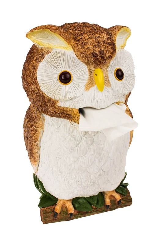 Rotary Hero Owl Tissue Dispenser Paper Tissue Box for Kitchen Bathroom Bedroom Rectangular 17.5 x 15 x 31 cm