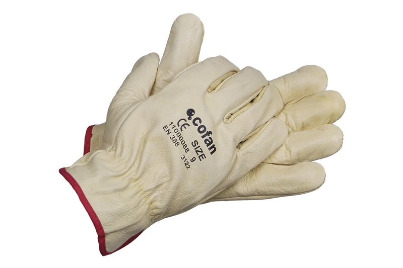 CoFan 11000088 – 11 – PACK of 12 Leather Cowhide Gloves (T-11) Yellow