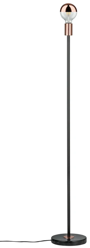 Paulmann 79614 Neordic Nordin Floor luminaire max. 1x20W Floor lamp for E27 Lamps Floor luminaire Black/Copper matt 230V Marble/Metal Without lamp