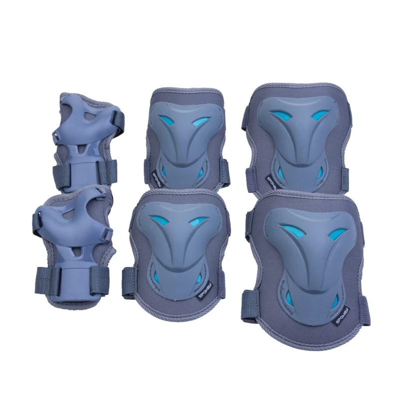 Spokey Unisex Adult Poleyn Protective Pads Set - Grey, Small - Image 1