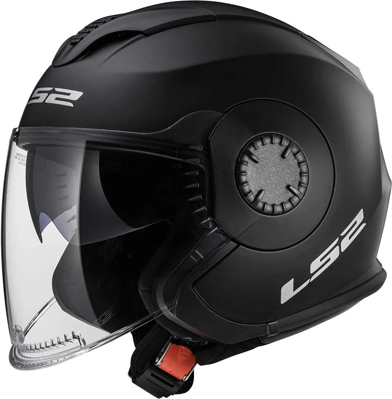 LS2 Motorcycle Helmets - Open Faced - OF570 Verso -Twin Visor - Matt Black - XXS
