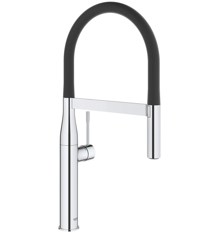 GROHE 30295000 Essence New Semi-Pro Single Handle Kitchen Faucet, Starlight Chrome