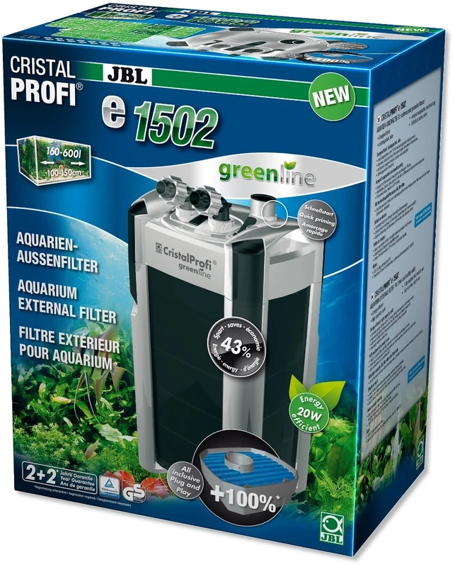 JBL CristalProfi e1502 Greenline Aquarium, Black
