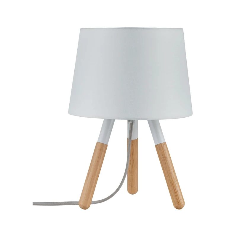 Paulmann 79646 Neordic Berit luminaire max. 1x20W Table E27 Bedside White 230V Fabric/Wood/Metal Without lamp
