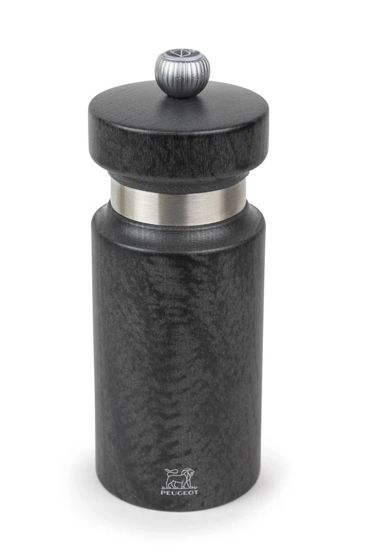 PEUGEOT Salt Mill, Wood, Grey, 5,5 x 5,5 x 14 cm