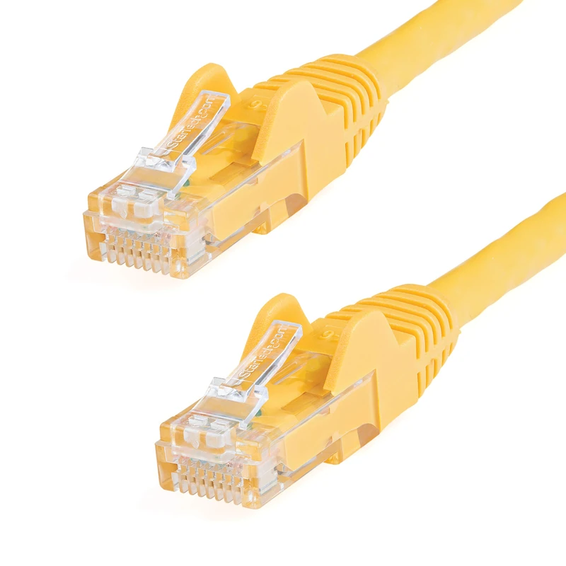 StarTech.com Cat6 Patch Cable – 150 ft – Yellow Ethernet Cable – Snagless RJ45 Cable – Ethernet Cord – Cat 6 Cable – 150ft (N6PATCH150YL)