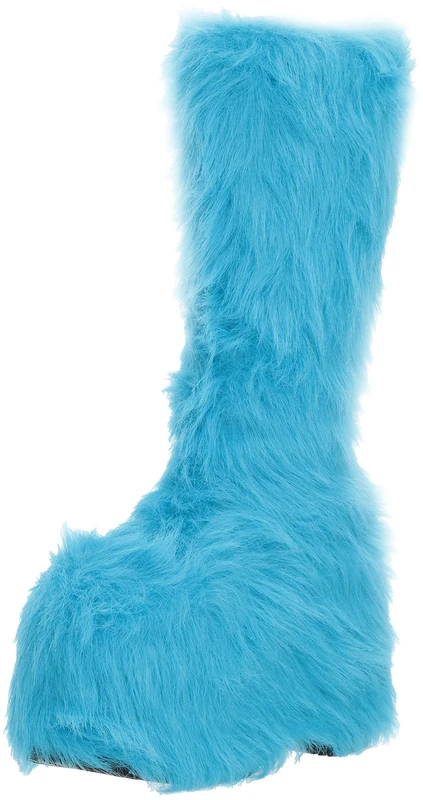 Ellie Shoes Women's 500-Fuzz Boot, Blue, 9 US/9 M US