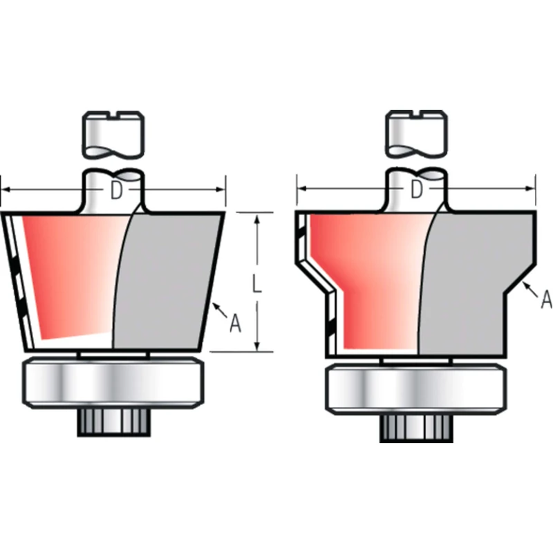 Makita P-56138 Chamfered Trimmers with Bearings TCT