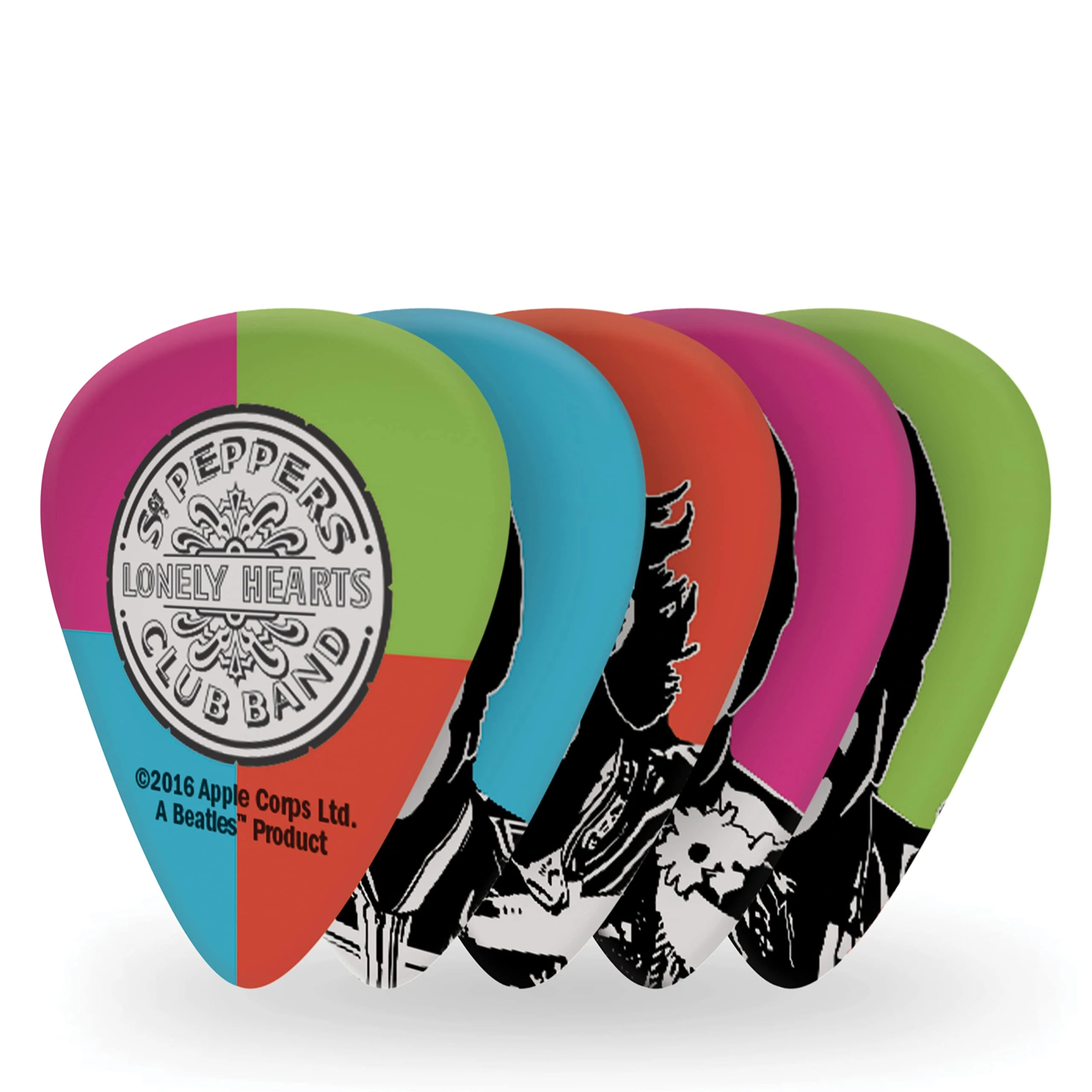 D'Addario Beatles Guitar Picks - The Beatles Collectable Guitar Picks - Sgt. Pepper 50th - Light