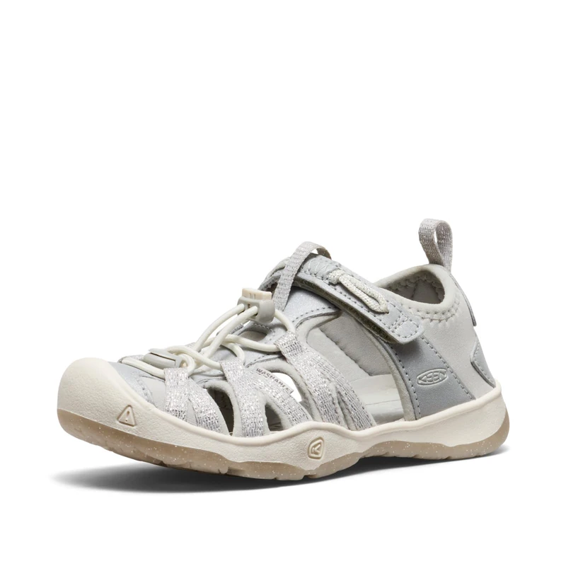 KEEN Big Kid's Moxie Closed Toe Casual Sandal, Silver, 4 BK (Big Kid) UK