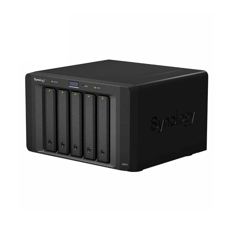 Synology DX517 5 Bay Desktop Network Attached Storage Expansion Enclosure, Black