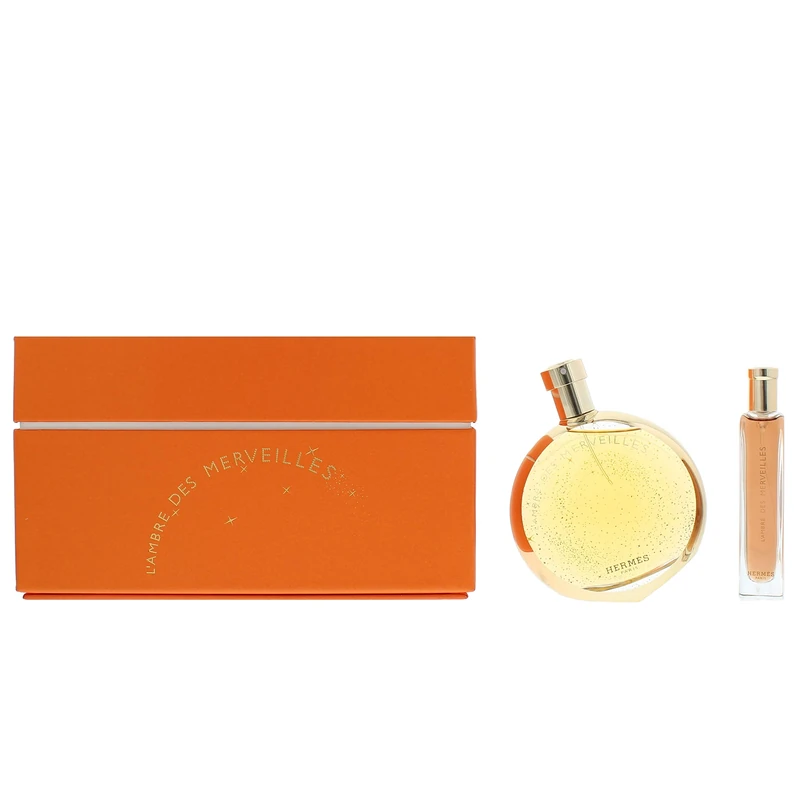 Hermes L'Ambre Des Merveilles Eau de Parfum and EDP Gift Set, 100 ml/15 ml