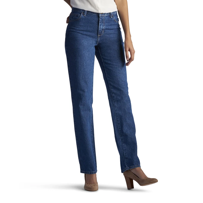Lee Women's Livia Relaxed Fit Straight Leg Jeans - 100% Cotton