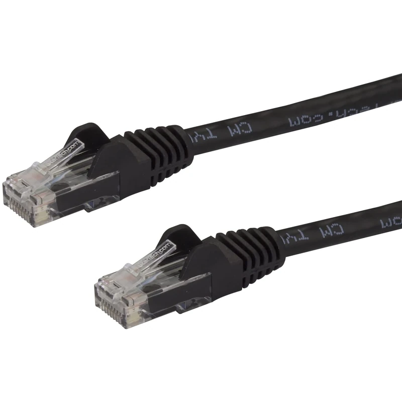 StarTech.com Cat6 Patch Cable – 150 ft – Black Ethernet Cable – Snagless RJ45 Cable – Ethernet Cord – Cat 6 Cable – 150ft (N6PATCH150BK)