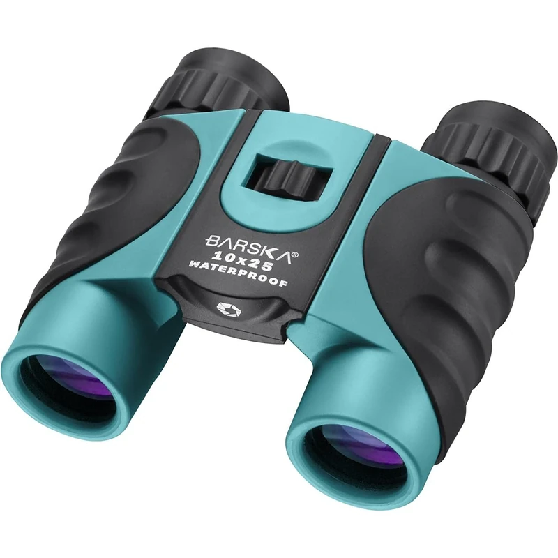 BARSKA 10x25mm Blue Waterproof Compact Binoculars (AB12726)