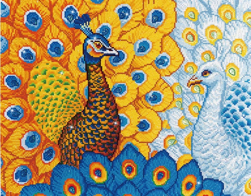 Diamond Dotz Painting Kit: Romantic Peacocks