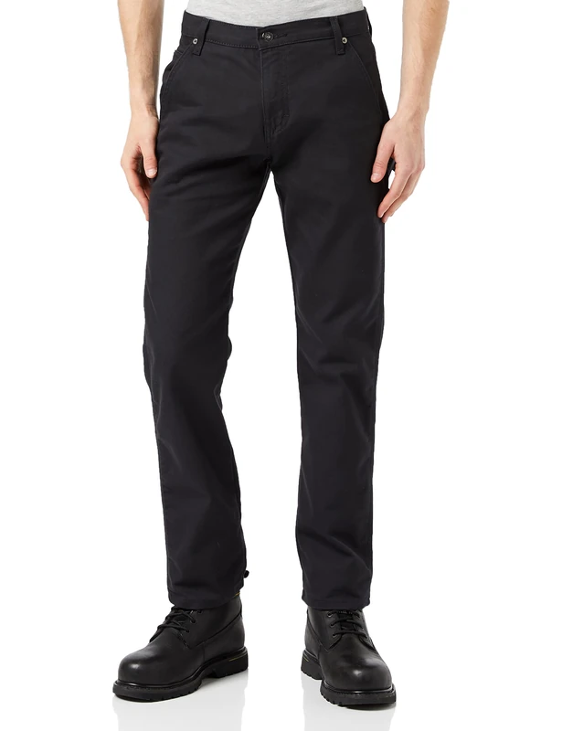 Dickies Men's Tough Max Duck Carpenter Pant, Stonewashed Black, 38W x 30L