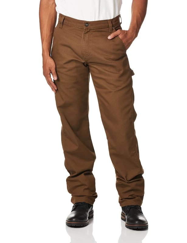 Dickies Men's Tough Max Duck Carpenter Pant, Stonewashed Timber, 42W x 30L