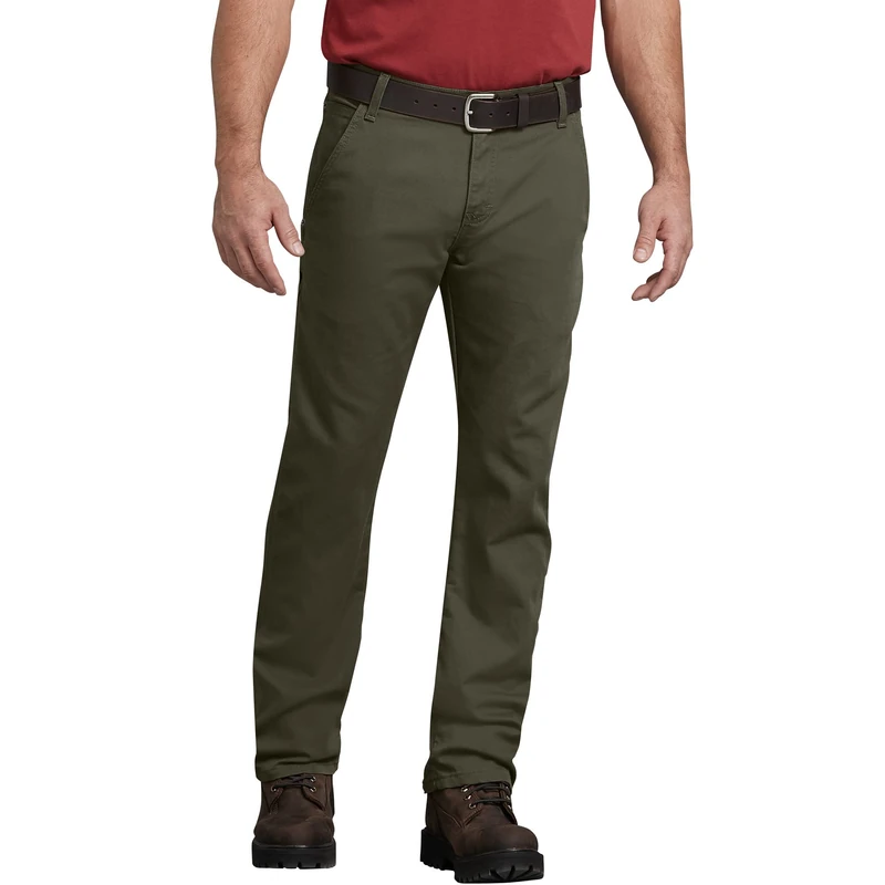 Dickies Men's Tough Max Duck Carpenter Pant, Stonewashed Moss, 44W x 32L
