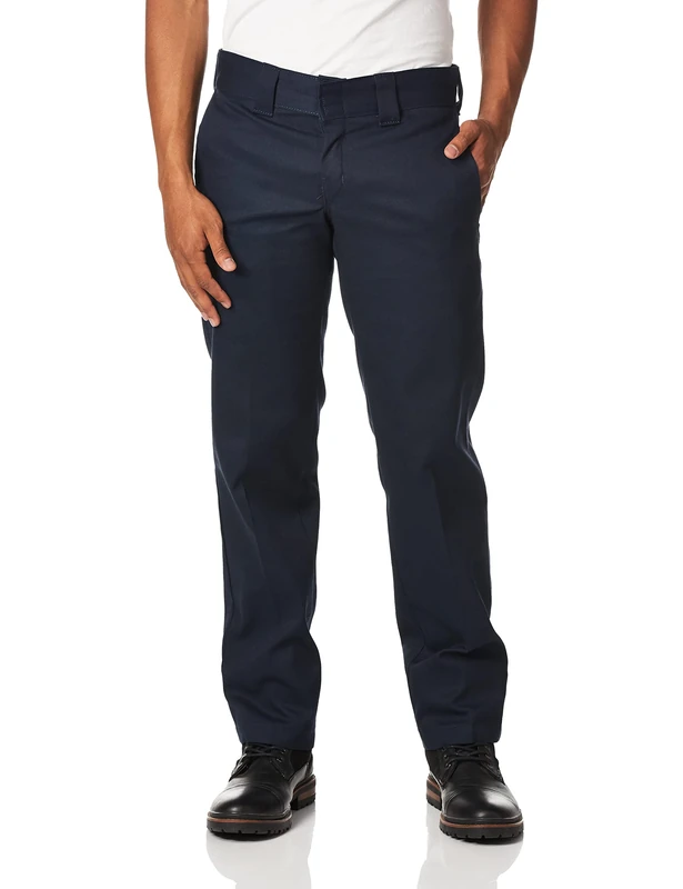 Dickies Men's Flex Work Pant Slim Straight Fit, Dark Navy V1, 36W x 30L