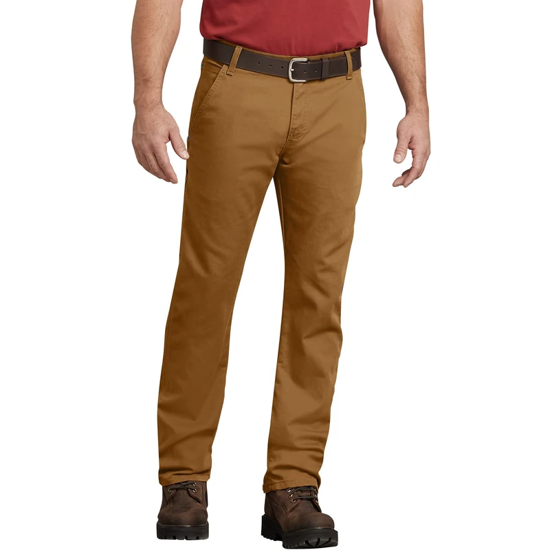 Dickies Men's Tough Max Carpenter Pant, Stonewashed Brown Duck, 30W / 30L