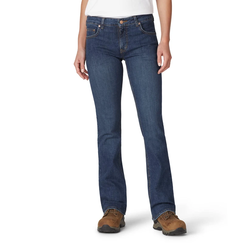 Dickies Women's Perfect Shape Denim Jean-Bootcut Stretch, Stonewashed Indigo Blue, 6 - Image 1