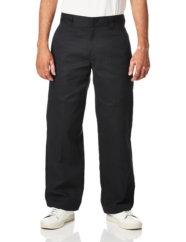 Dickies Men's Flex Double Knee Work Pant Loose Straight Fit, Black, 34W x 30L