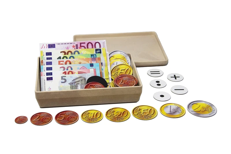 WISSNER active learning Magnetic Euro - Money, 100 Pieces In A Plastic Case, made Out of Mag-Pap°