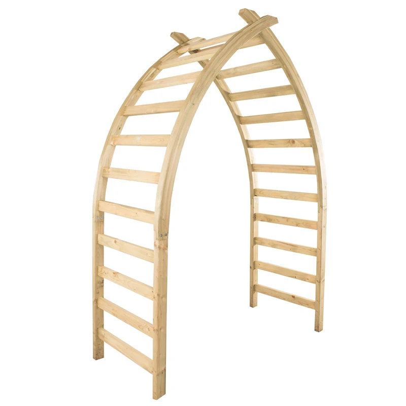 Forest Garden Whitby Arch 1.4m x 0.76m Pressure Treated Wood Trellis Panels