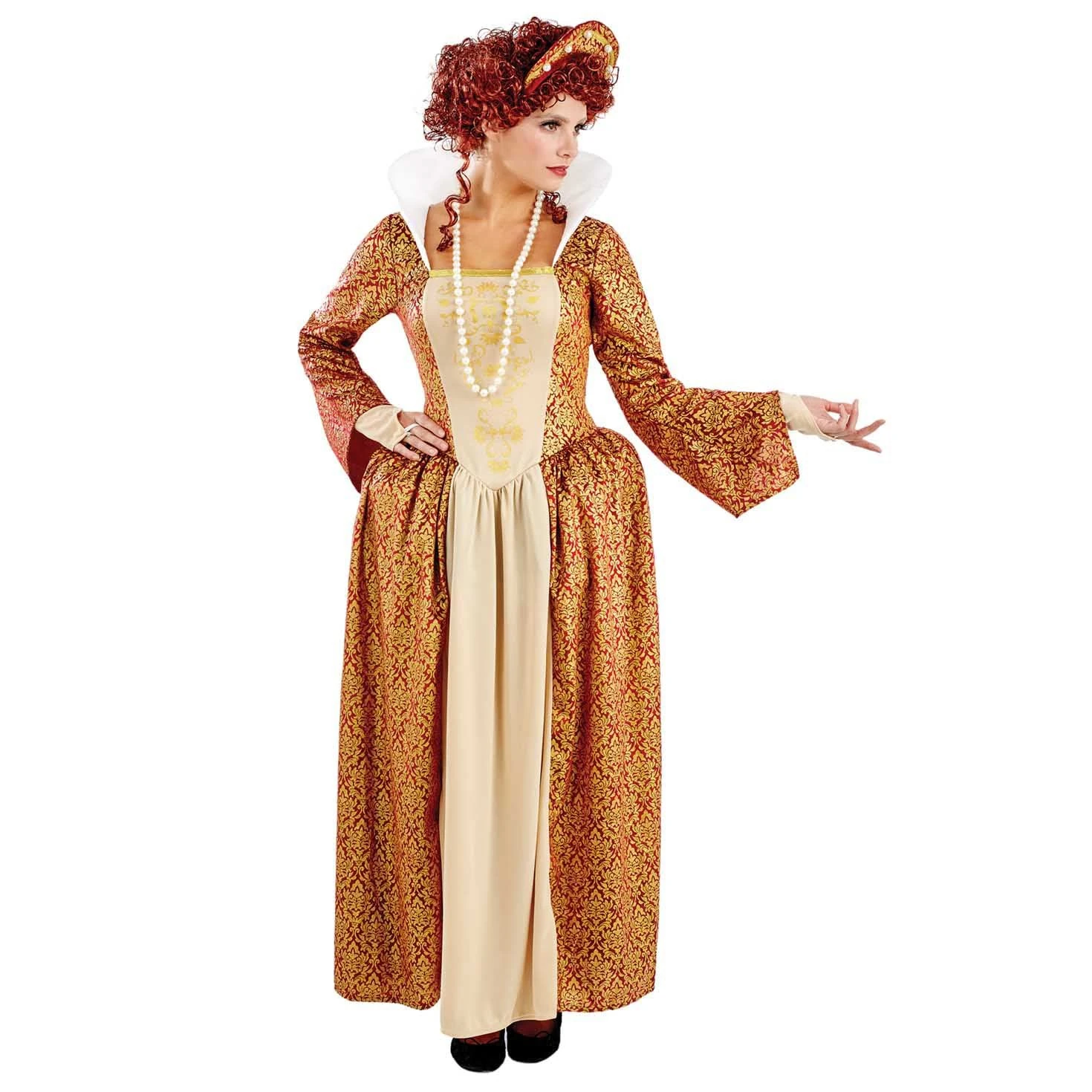 Fun Shack Tudor Dress Women Medieval Queen Costume Adult Royal Dress for Women Tudor Costumes and Accessories, X-Large
