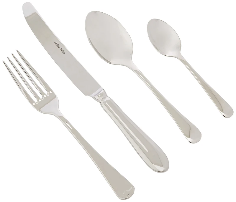 Arthur Prie Every Day 24-Piece Old English 6-Person Set, Stainless Steel, Silver, 34 x 31 x 5 cm