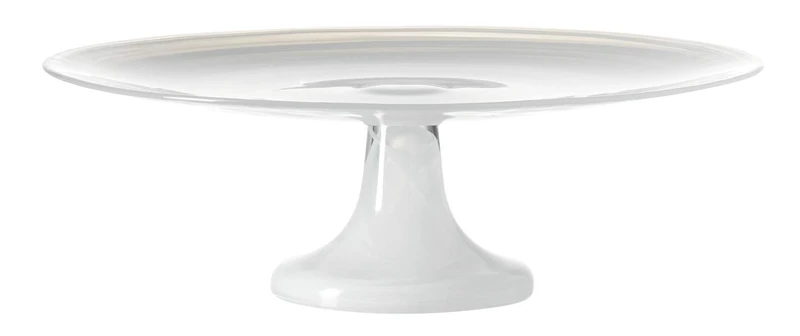 Leonardo Alabastro 031197 Cake Plate, Plate with Base, Glass Plate for Cakes, Cakes, Cupkackes in White, Diameter 310 mm