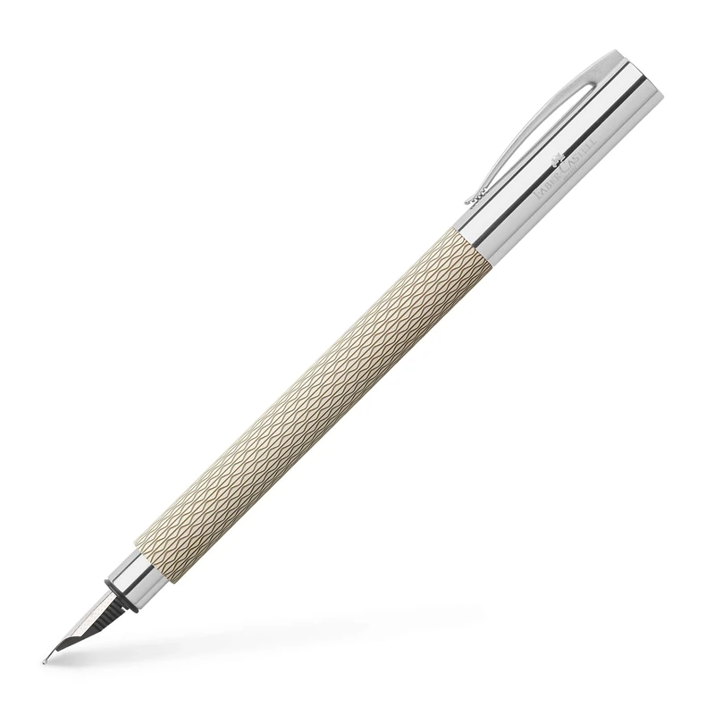 FABER-CASTELL Ambition OpArt 149622 Fountain Pen Nib Width EF White Sand Pack of 1