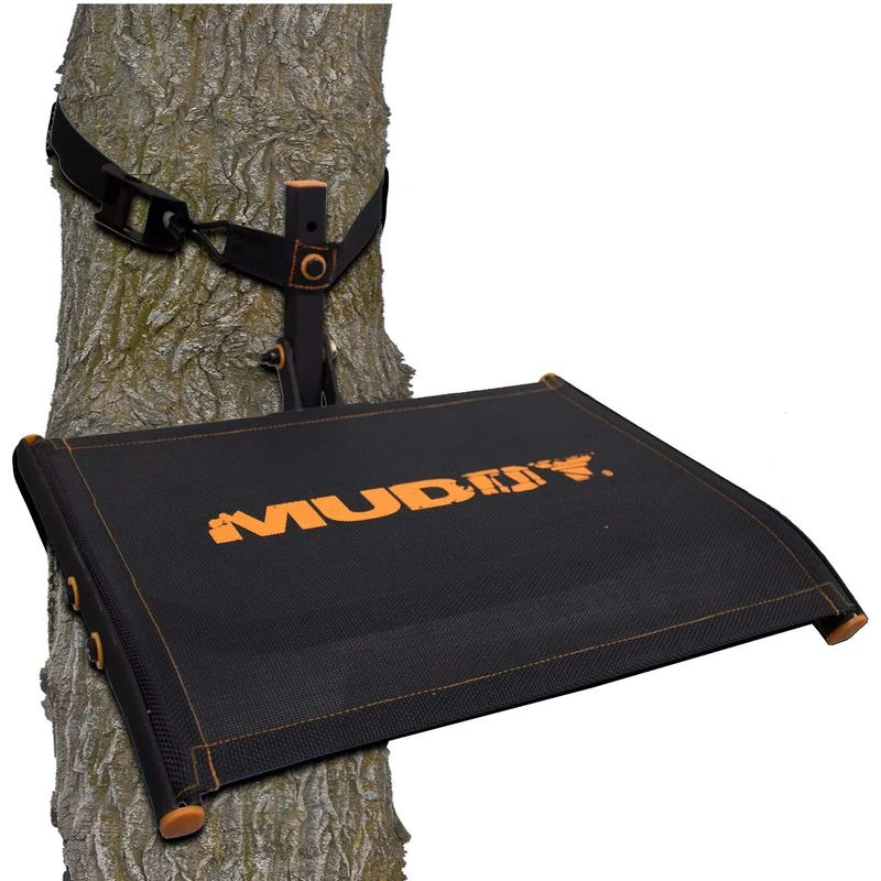 Muddy Ultra Tree Compact Lightweight Portable Outdoor Hunting Cushioned Flex-Tek Seat, Black, One Size, Black, One Size, Ultra Tree Seat Compact Lightweight Portable Outdoor Hunting Cushioned Flex-tek