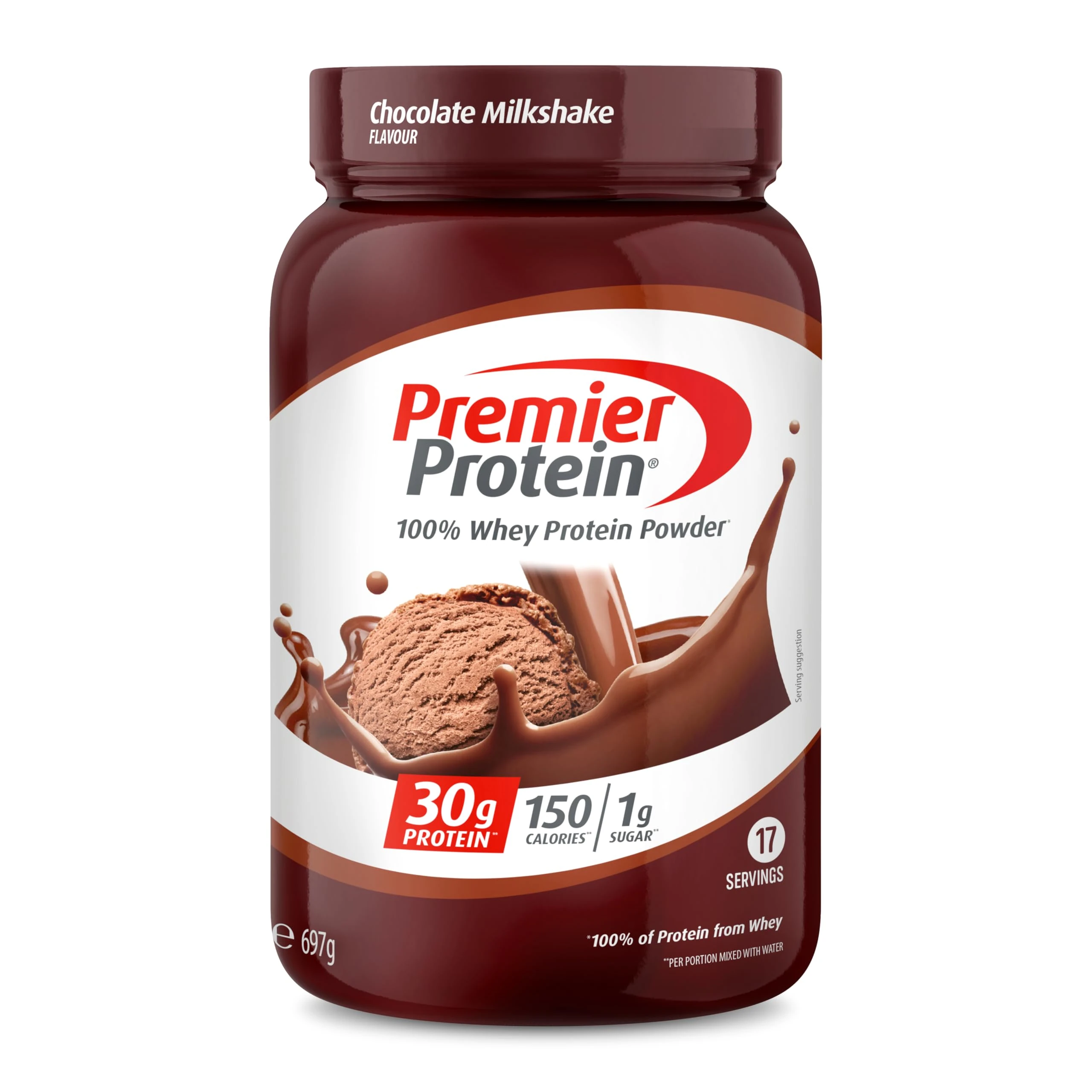 Premier Protein - Whey 100% Protein Powder - Chocolate Milkshake - 697g