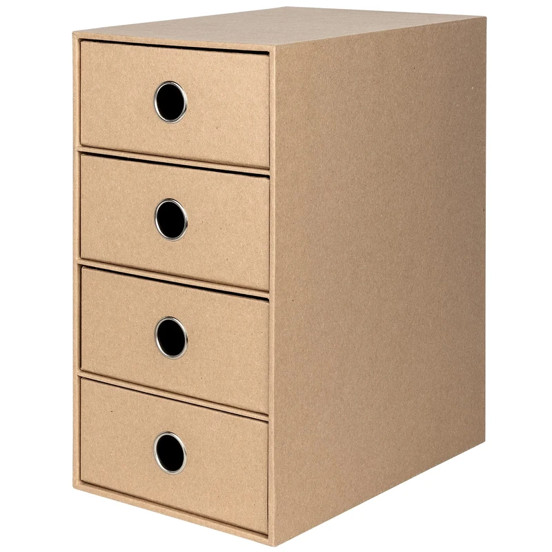 S.O.H.O. 1524452624 Kraft 4 Drawer Box