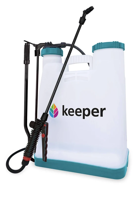 Keeper Garden 16 Litre Manual Hydraulic Sprayer, White and Green