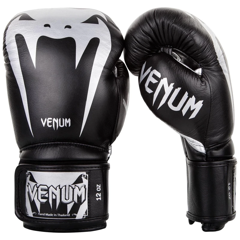 Venum, Giant 3.0 Boxing Gloves, Unisex Adult, 16 Oz, Black/Silver
