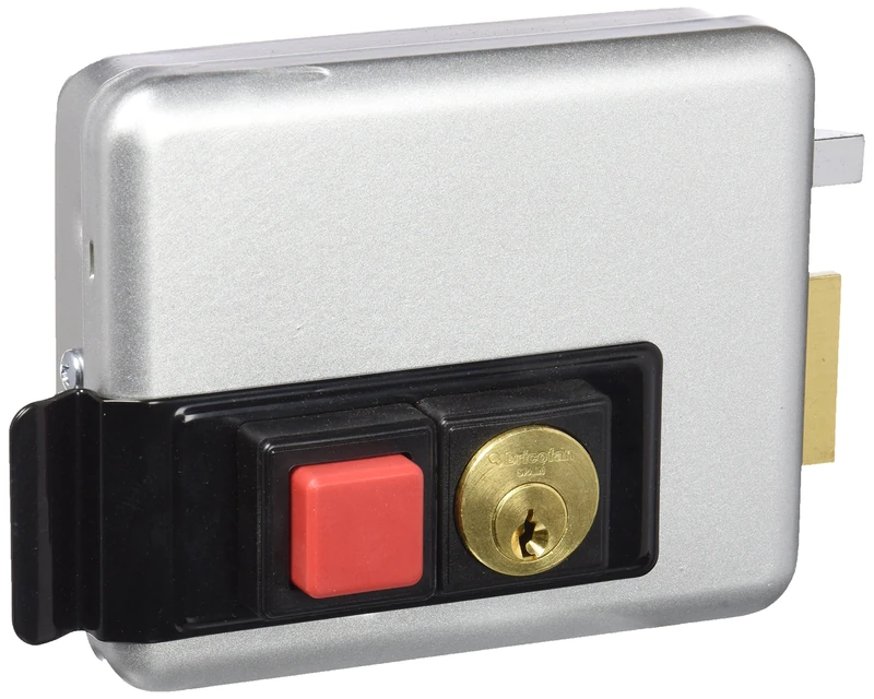 Cofan 31300101D Electric Lock with Push-Button-Right, Grey, Mediano