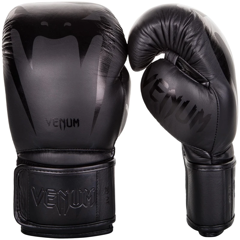 Venum, Giant 3.0 Boxing Gloves, Unisex Adult, 12 Oz, Black/Black